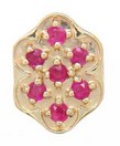 OVAL SCALLOP SLIDE WITH RUBIES