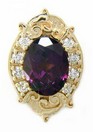 OVAL SLIDE W/RHOD & DIAMOND SIDES