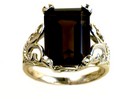 LDS E/C SMOKEY TOPAZ RING