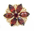 GARNETS IN A FLOWER DESIGN 2CT TW