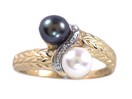 LDS WRAP AROUND WHITE & BLACK PEARL