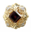 LDS SOLID BACK SQ GARNET DIA SLIDE