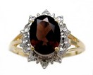 LDS OV SMOKY FIRE & DIAMOND RING