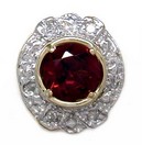 LDS RD GARNET & DIAMOND SLIDE