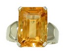 LDS LARGE E/C CITRINE STERLING SILVE