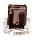 LDS LARGE E/C SMOKEY SILVER RING