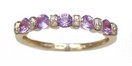 LDS AMETHYST & DIAMOND RING