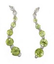LADIES JOURNEY PERIDOT & DIAMOND EAR