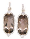 LDS SMOKEY & DIAMOND EARRINGS