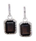 LODS E/C SMOKEY & DIAMOND EARRINGS