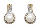 LDS PEARL & DIAMOND EARRINGS