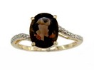 LADIES SMOKY OVAL DIAMOND RING
