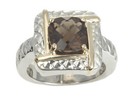 LDS SILVER & GOLD CUSH SMOKEY W/DIAM