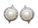 LDS PEARL & DIAMOND EARRINGS