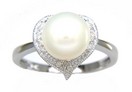 LDS PEARL & DIAMOND RING