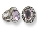 LDS CAB AMY & PEARL SILVER RING W/MA