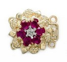 6 RD RUBY DIA NUG SLD CLASP