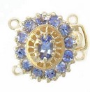 LDS TANZABNITE SLIDE CLASP W/1 OVAL