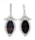LDS SMOKEY & DIAMOND EARRINGS