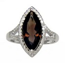 LDS SMOKEY & DIAMOND RING