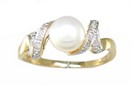 LDS PEARL & DIAMOND RING