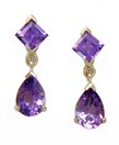 LDS AMETHYST EARRINGS