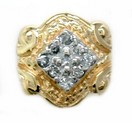 SOLID BACK SLIDE W/DIAMONDS IN CENTE
