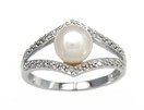 LDS PEARL & DIAMOND RING