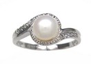 LDS PEARL & DIAMOND RING