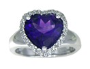 LDS H/S AMETHYST & DIAMOND RING